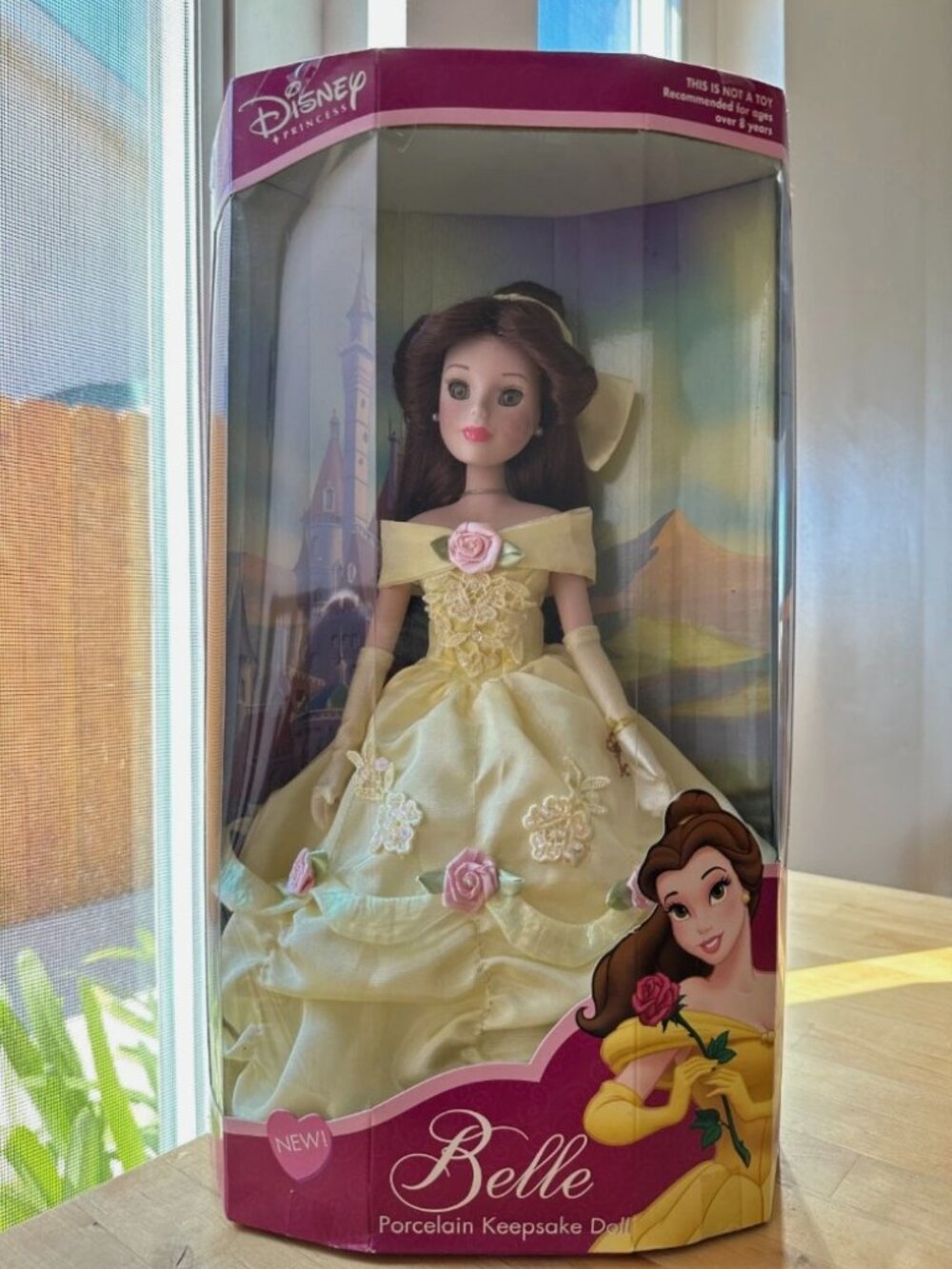 Disney Princess Belle Porcelain Keepsake Doll Brass Key Classic Collection [New]